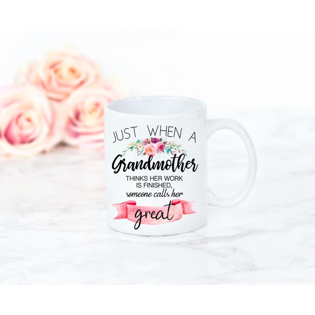 Mother's Day Grandmas Get Promoted to Great Grandma Coffee Mug - Simply Crafty
