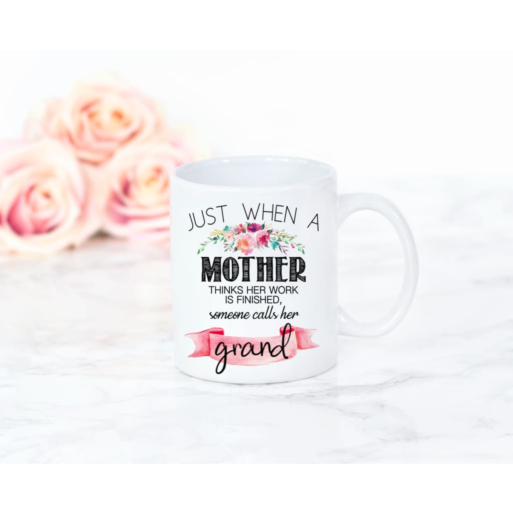 Mother's Day Great Moms Get Promoted to Grandma Coffee Mug - Simply Crafty