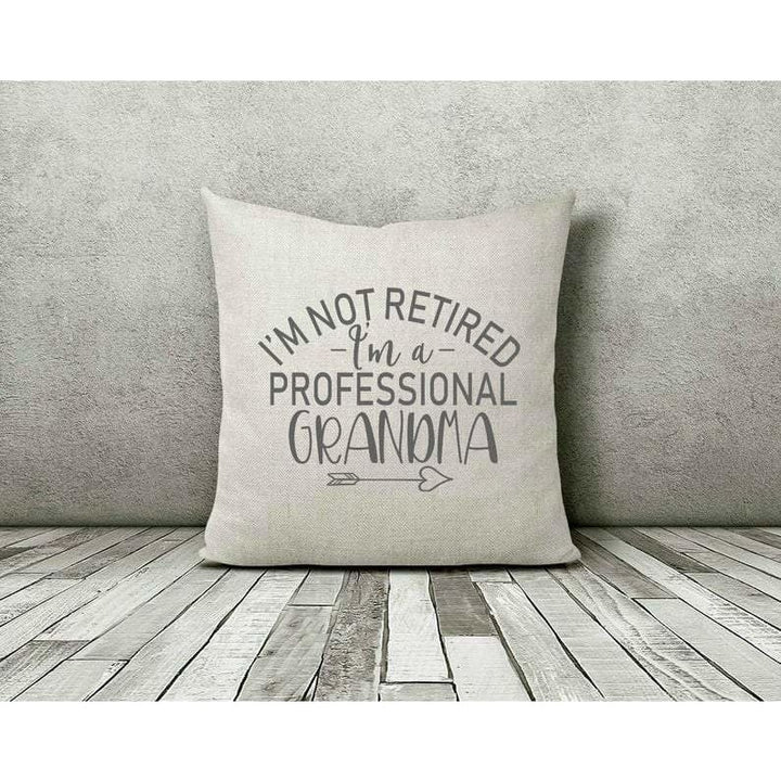 Professional Grandma Retirement Gift Throw Pillow - Simply Crafty