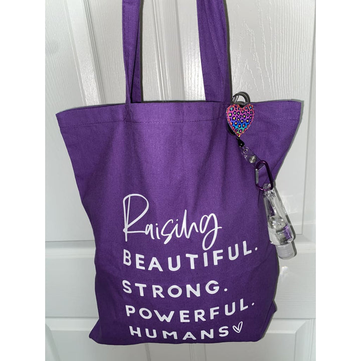 Raising Beautiful Strong Powerful Humans Mom Tote Bag - Simply Crafty