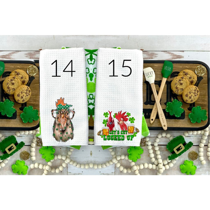 St Patrick's Day Home Decor Microfiber Waffle Weave Kitchen Towels - Simply Crafty