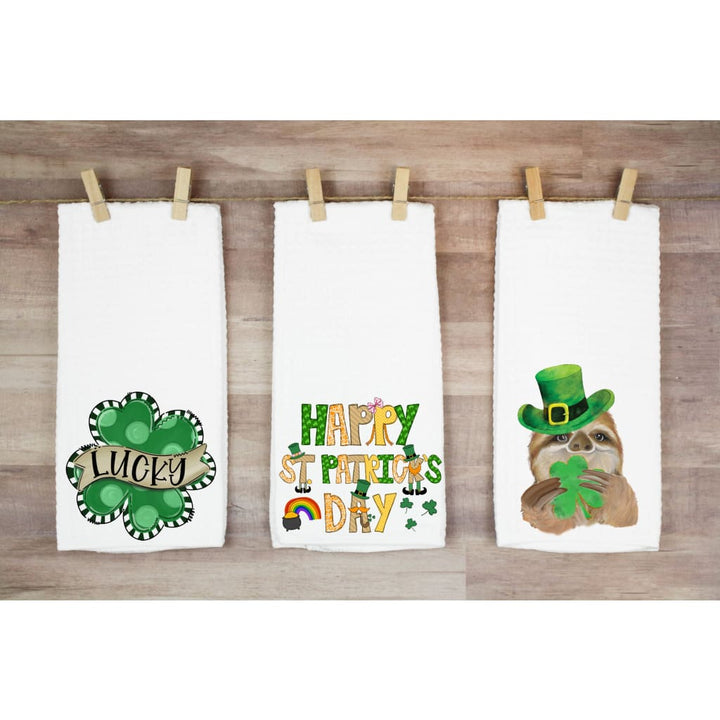 St Patrick's Day Home Decor Microfiber Waffle Weave Kitchen Towels - Simply Crafty